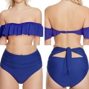 Betsey Johnson swimsuit- high Waisted Bikini Set 2PC Sz M/ S